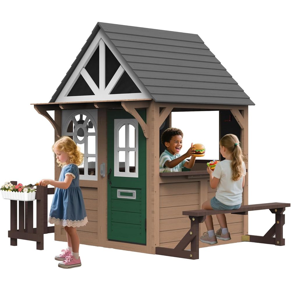 Seizeen Outdoor Play House or  - Kids Outdoor Wooden Playhouse recensione e prezzo