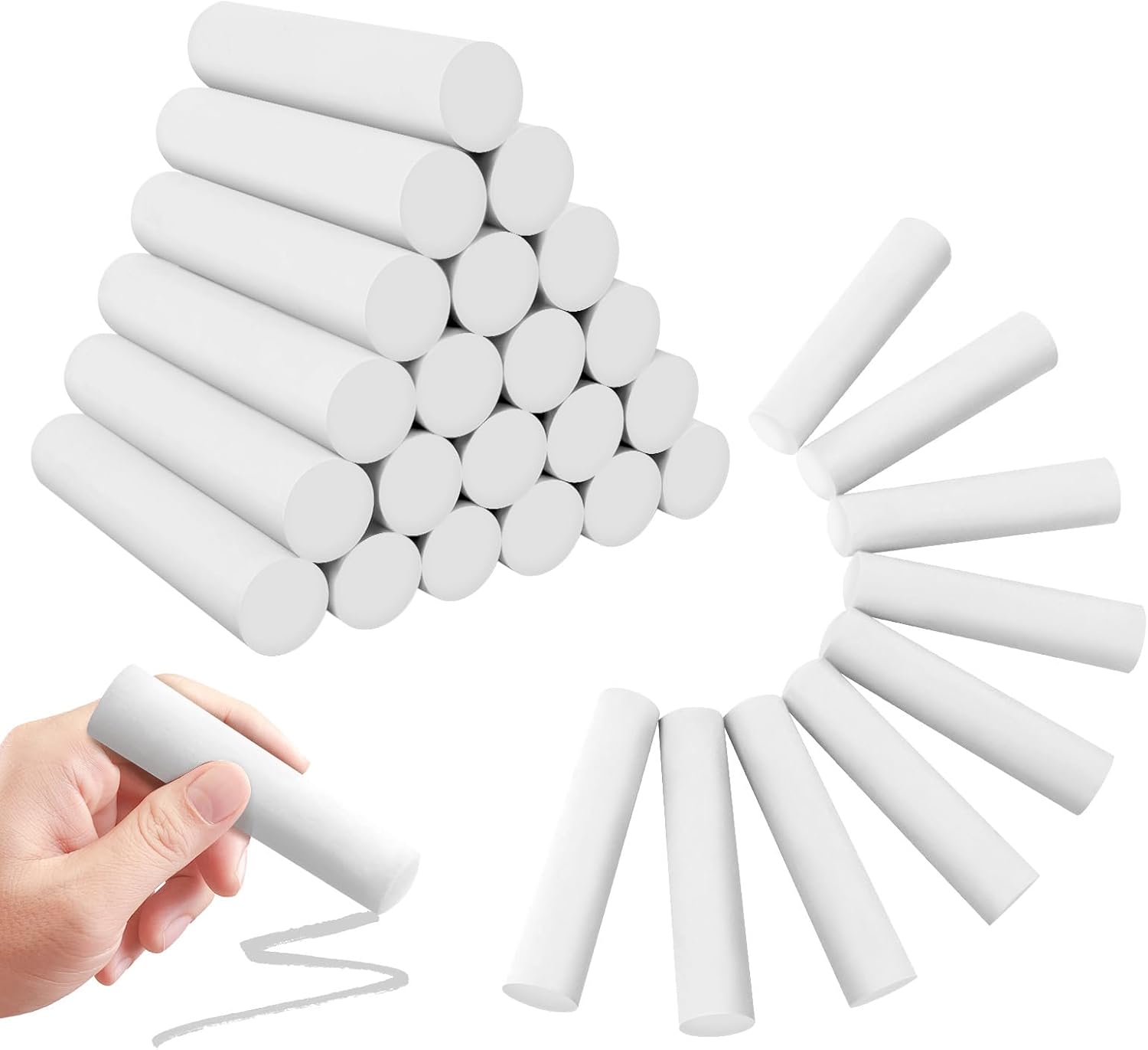 50 Pack White Sidewalk Chalks  - Kids Outdoor Chalkboard recensione e prezzo