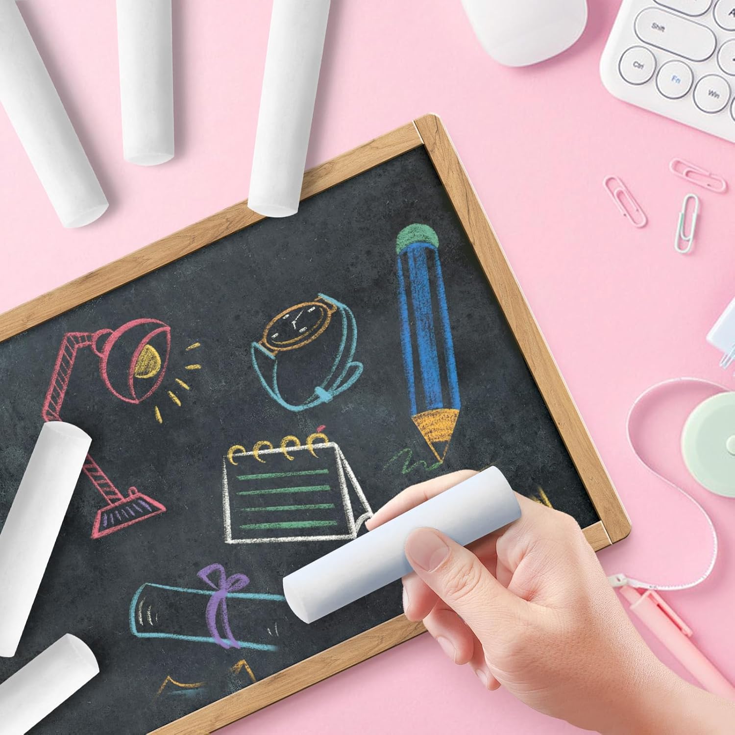 50 Pack White Sidewalk Chalks  - Kids Outdoor Chalkboard recensione e prezzo