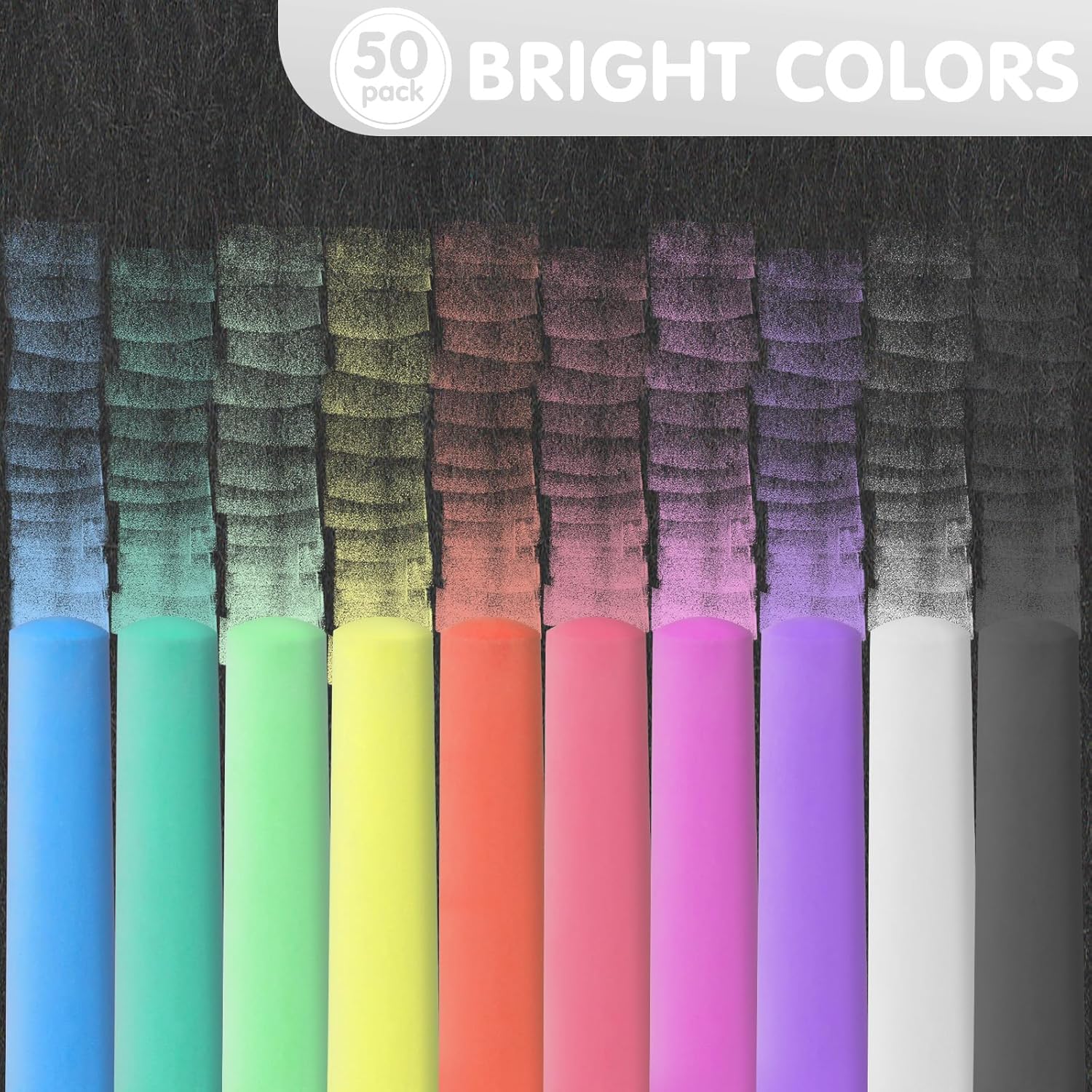 50 Pack White Sidewalk Chalks  - Kids Outdoor Chalkboard recensione e prezzo