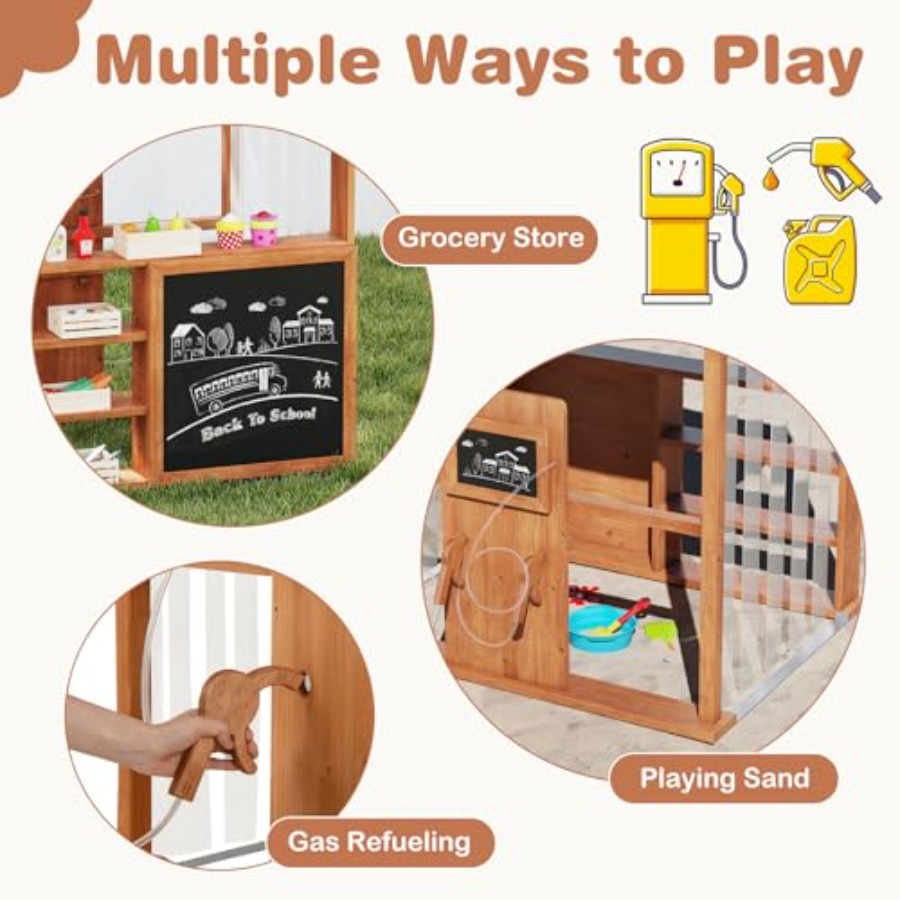 Outdoor kids gas station playh - Kids Outdoor Chalkboard recensione e prezzo