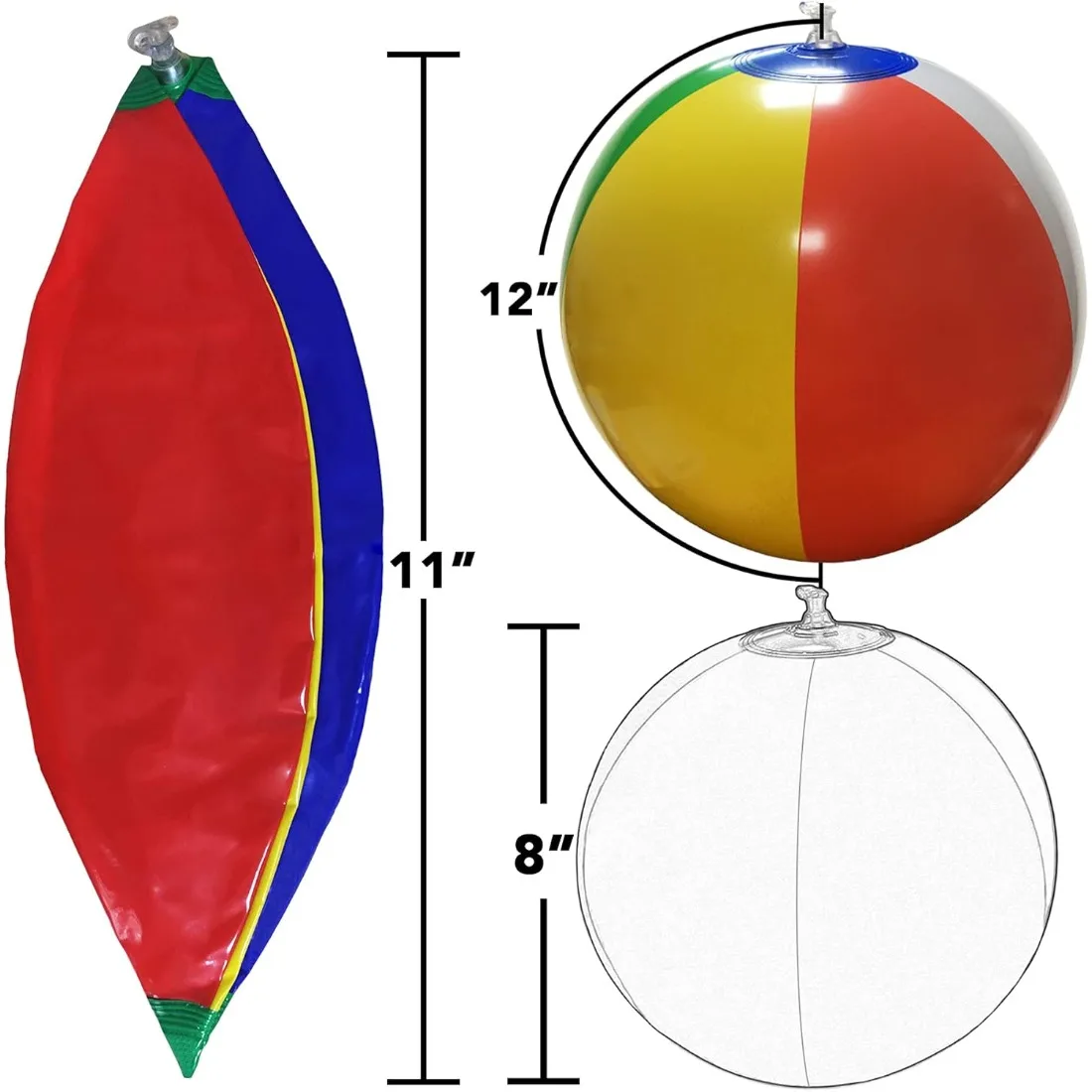 Rainbow Inflatable Beach Balls - Kids Outdoor Ball recensione e prezzo