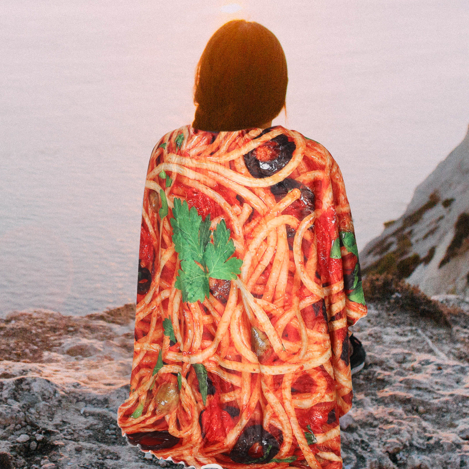 Soft Flannel Pizza Blanket Rou - Kids Outdoor Movie Night recensione e prezzo