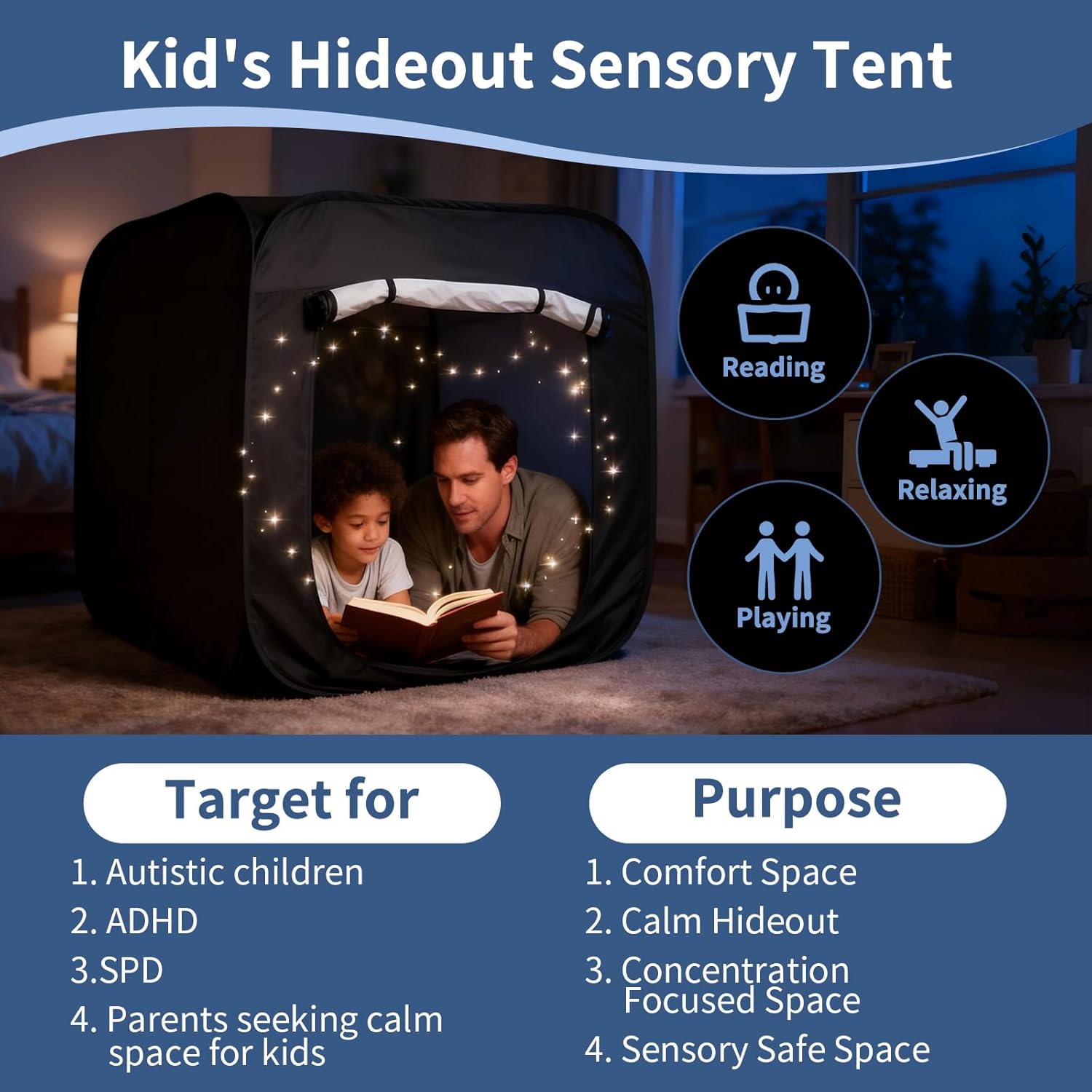 Sensory Tent for Kids 37.4 in  - Kids Outdoor Play Table recensione e prezzo