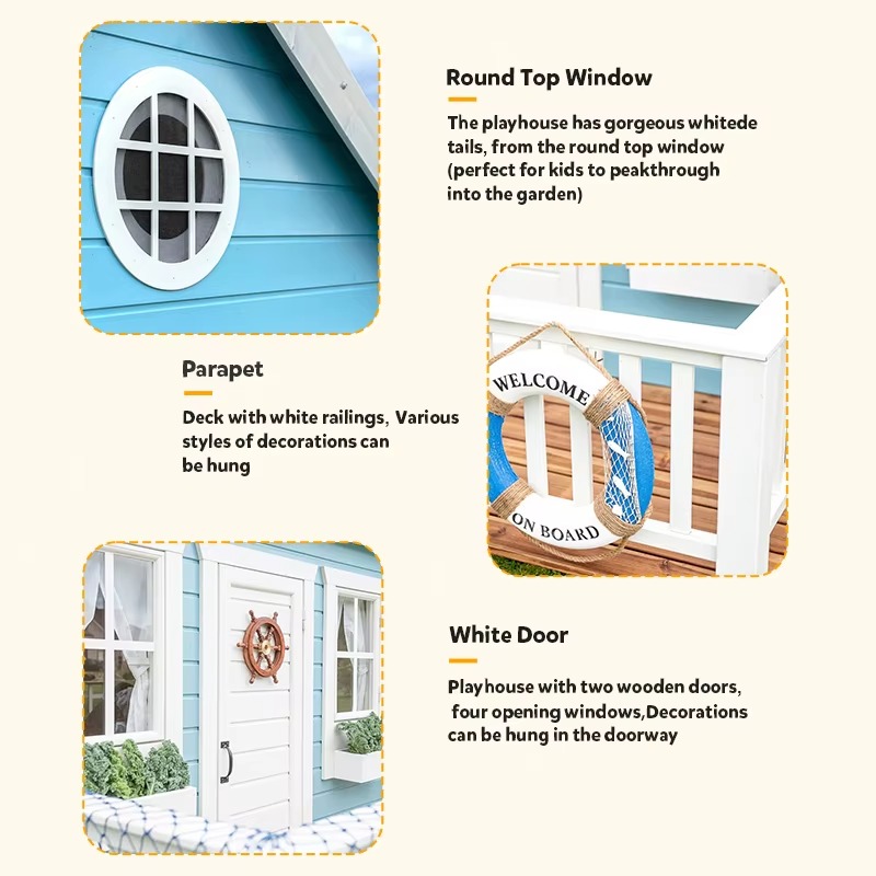 Outdoor Garden Cubby House Chi - Kids Outdoor Wooden Playhouse recensione e prezzo